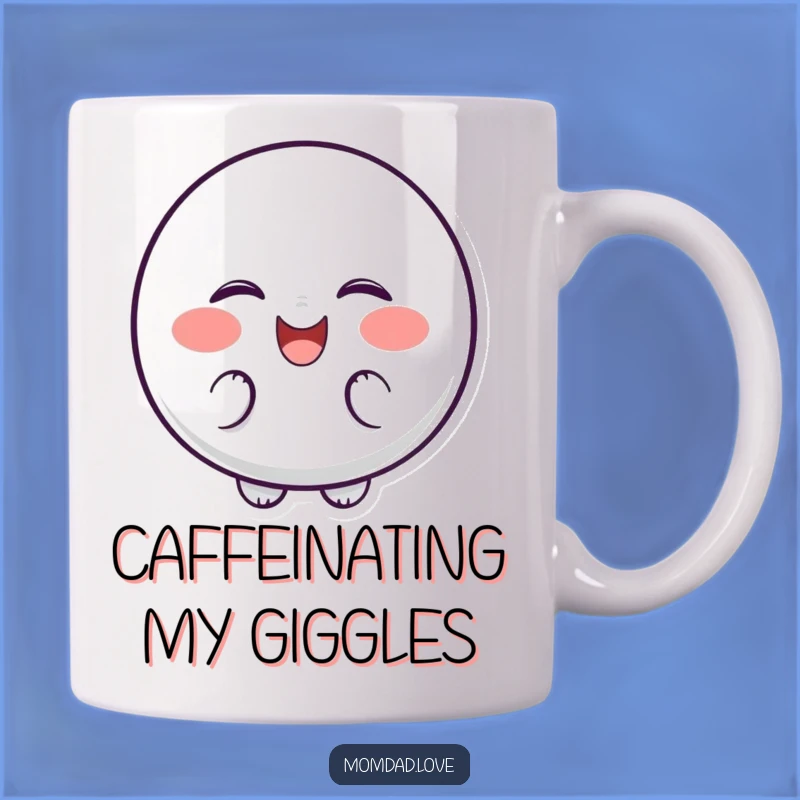 Giggling Bubbly Character Mug: Infectious Joy, a Hilarious Gift