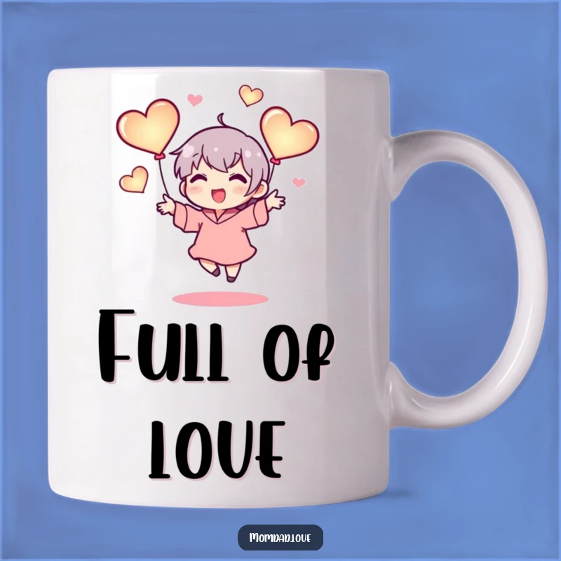 Funny Juggling Hearts Mug: Tiny Character's Love Gift