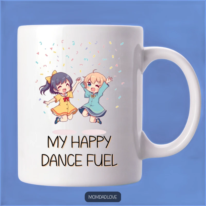 Funny Anime Dancing Duo Mug: Energetic Party Vibes, Perfect Gift for Dance Lovers