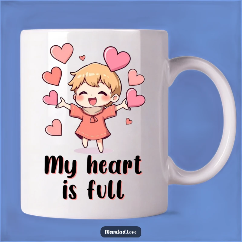 Funny Heart Juggler Mug - Playful Character Gift for Couples and Singles