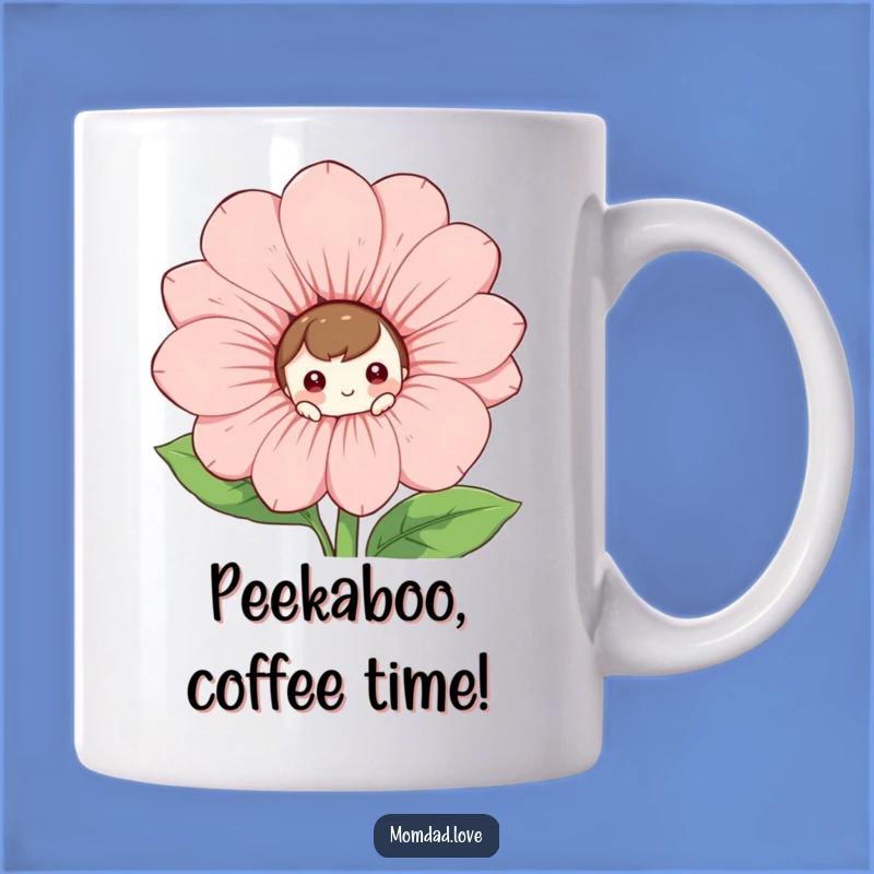 Funny Peek-a-Boo Flower Mug: Curious Character's Delight, Perfect Funny Gift!