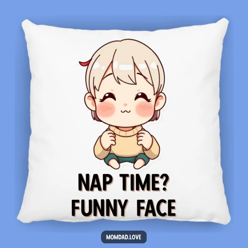 Funny Parent Face Pillow - Cozy Comfort, Silly Smiles, Funny Gift.