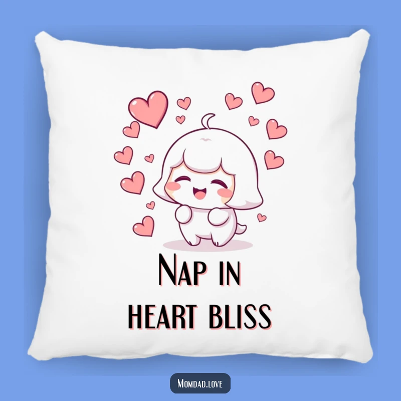 Funny Kawaii Giggling Hearts Pillow - Cute Character Comfort Gift
