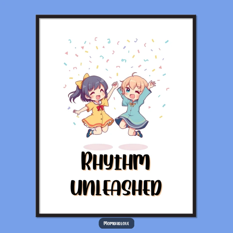 Funny Anime Dance Party Digital Art: Instant Celebration Vibes, Perfect Gift for Decor