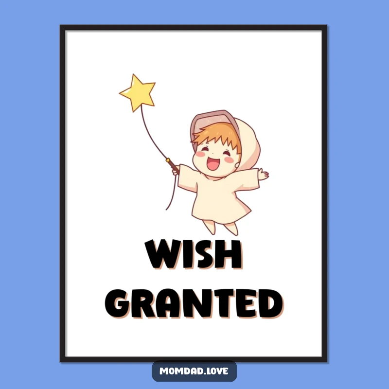 Funny Star Catcher Digital Art: Instant Magical Decor for Your Walls