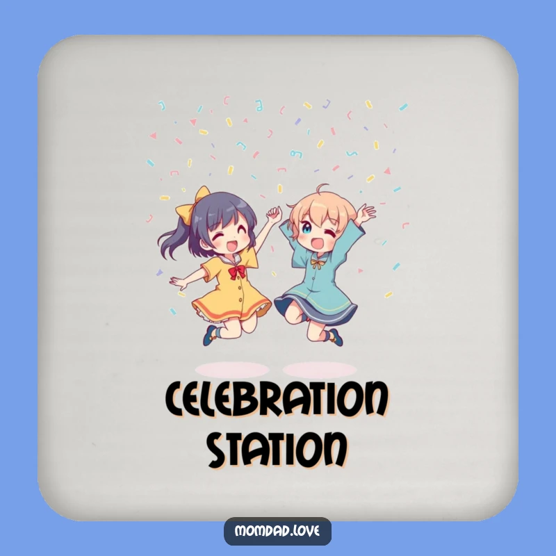 Funny Anime Dancing Coaster Set: Protect Surfaces with Party Style, Unique Gift