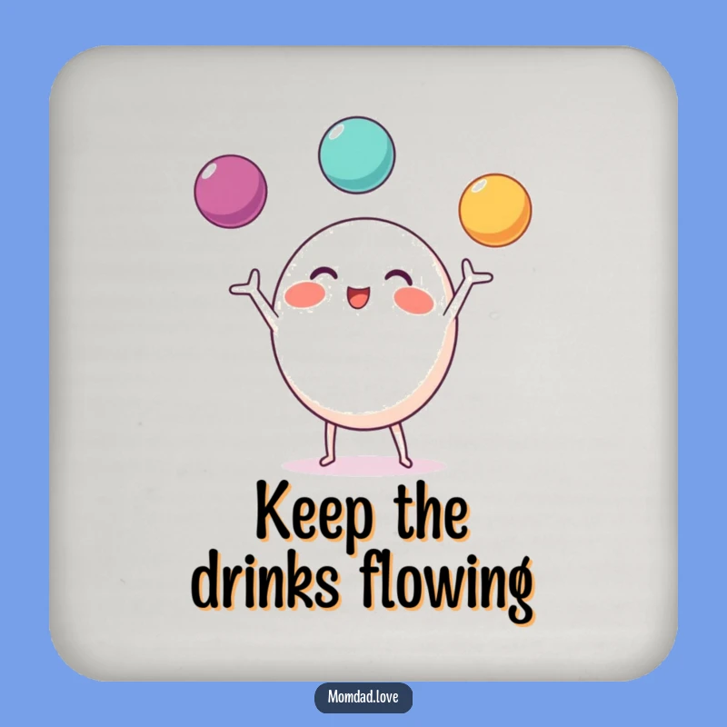 Funny Juggling Character Coasters: Protect Your Table with Skillful Style
