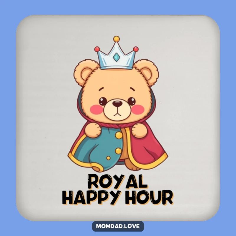 Funny Royal Coasters - Bewildered Bear for Tabletop Laughs