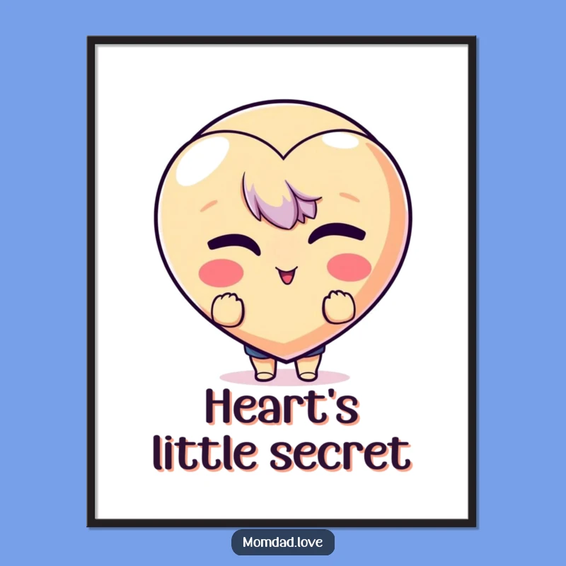 Funny Winking Heart Emoji Poster - Playful Decor for a Cheerful Space