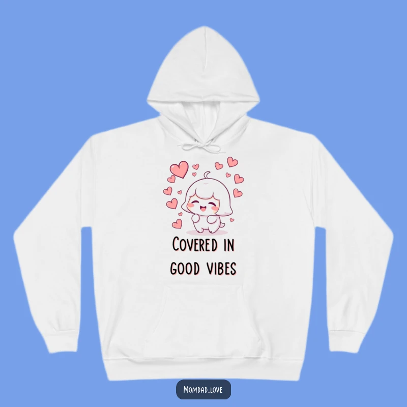 Funny Kawaii Giggling Hearts Hoodie - Cozy Character Love Comfort Gift
