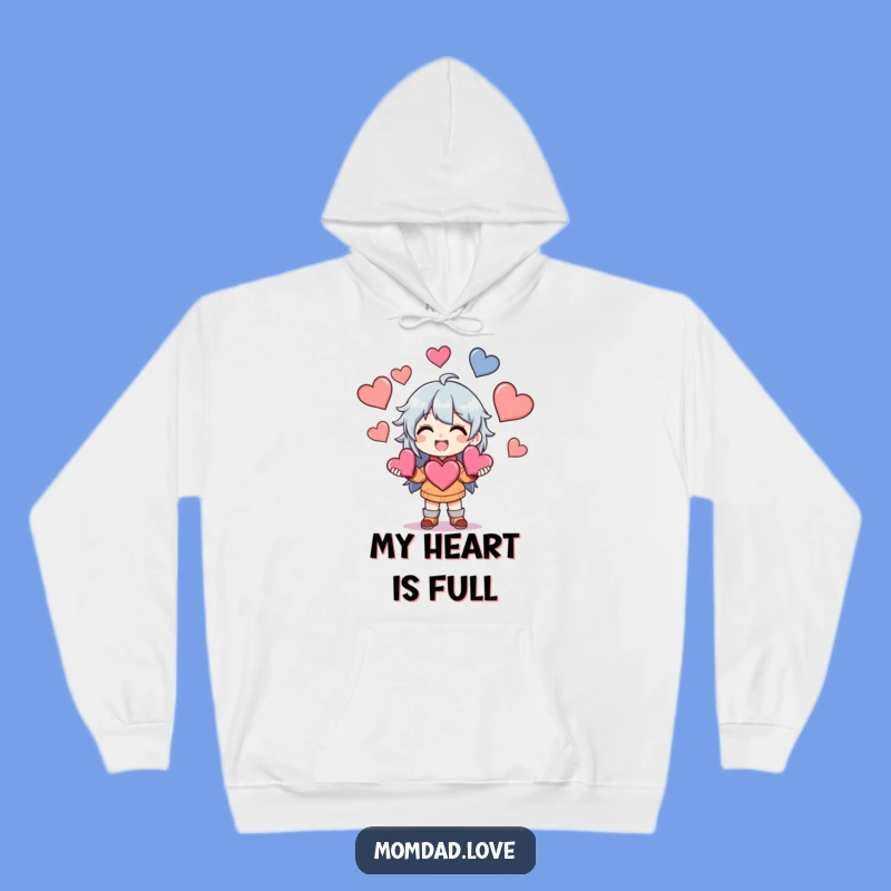 Funny Anime Juggling Hearts Hoodie - Cozy Up with Affection, Perfect Funny Gift.