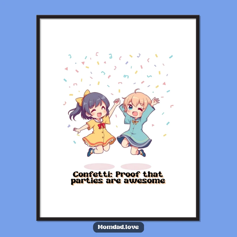 Funny Free Printable Wall Art: Energetic Anime Dance Party - Downloadable Decor!