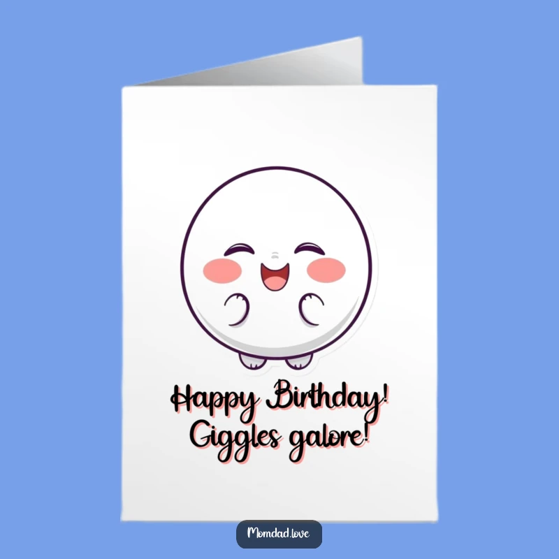 Free Printable Birthday Card: Giggling Character, Funny Gift of Laughter