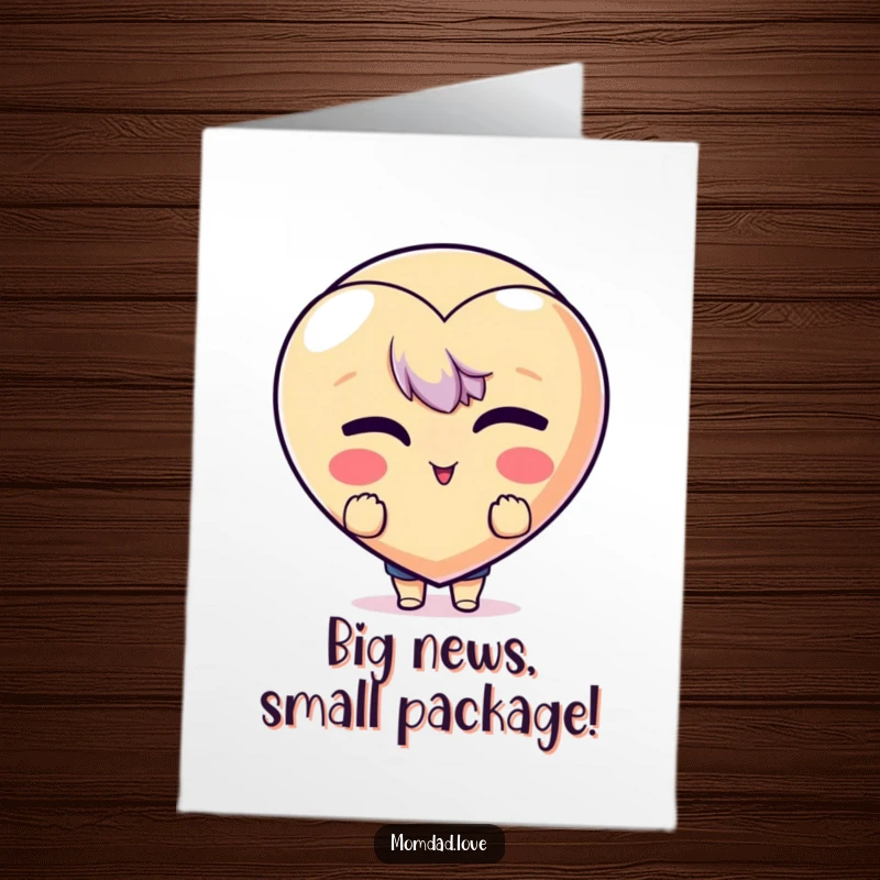 Funny Free Printable Congratulations Card showing a character peeking out from behind a large, winking heart emoji.