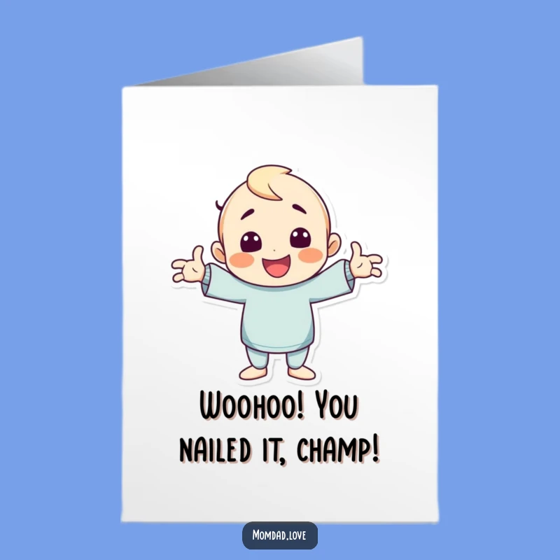Free Printable Congrats Card: Goofy Character Celebration - Funny Downloadable Gift