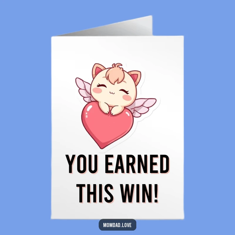 Free Printable Kawaii Heart Flyer Card - Funny Congrats Downloadable Gift
