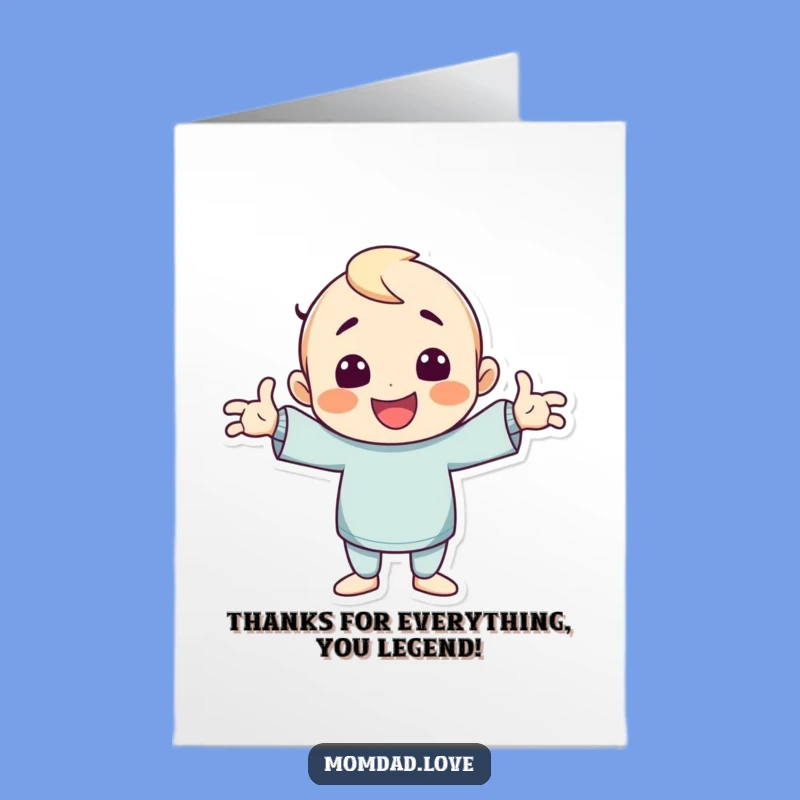 Free Printable Thank You Card: Goofy Character Gratitude - Funny Downloadable Gift