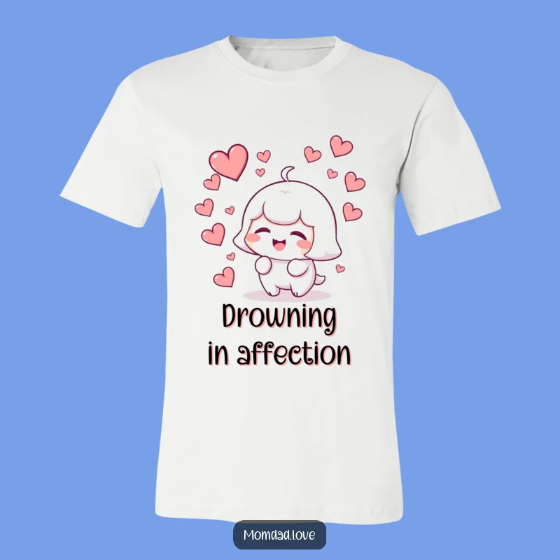 Funny Kawaii Giggling Hearts T-Shirt - Cute Character Love Shower Tee Gift