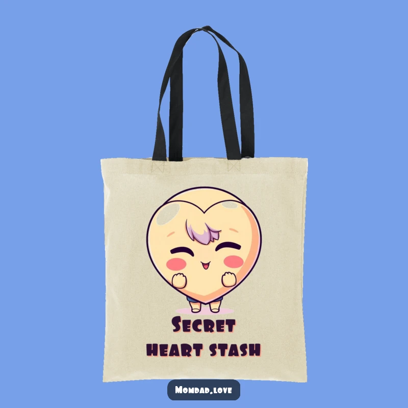 Funny Winking Heart Tote Bag - Carry Your Charm with Style